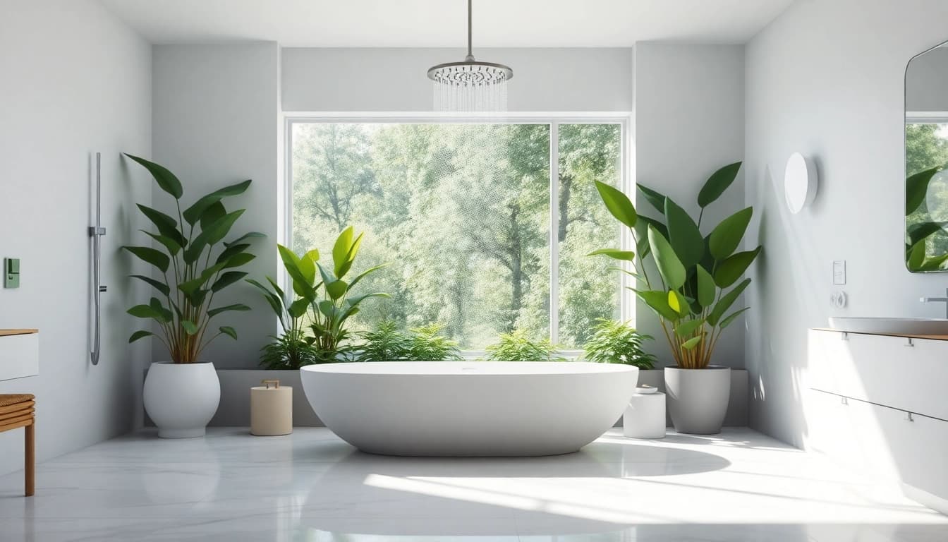 Refreshing and stylish elegant showers au transforming a modern bathroom setting.