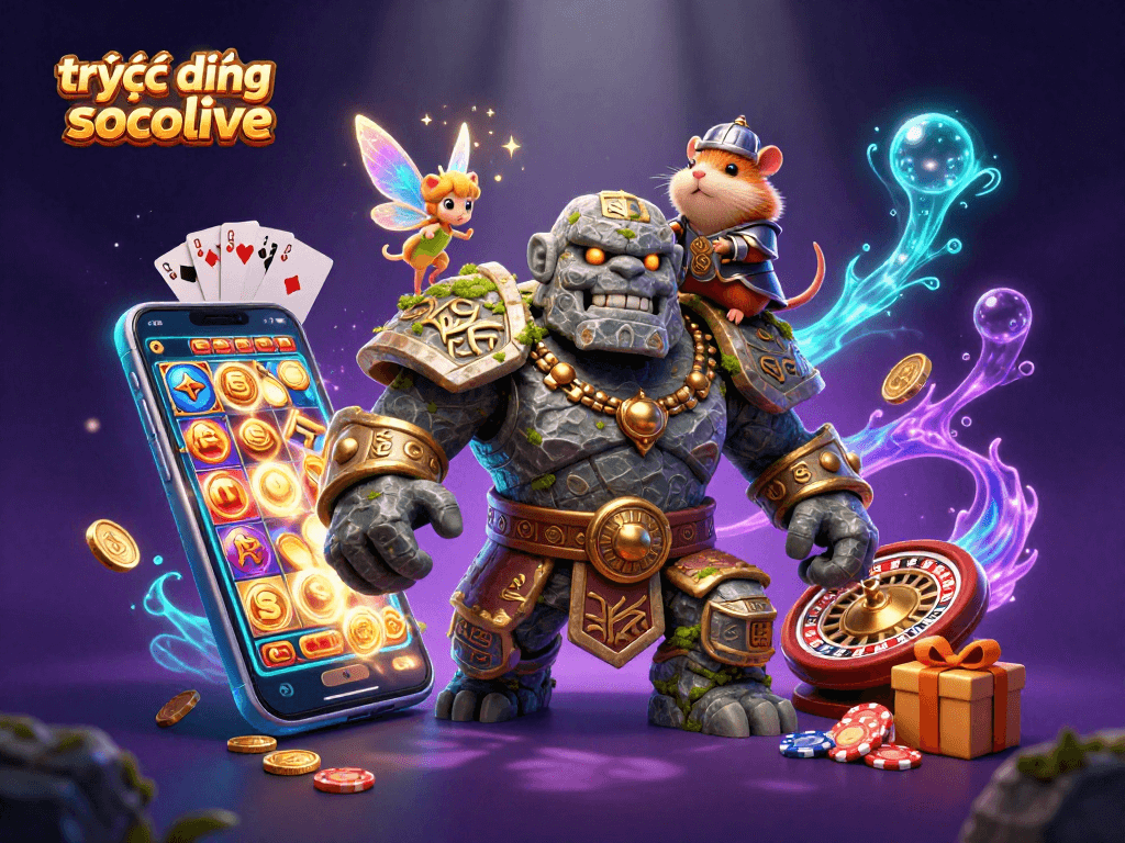 Experience live betting excitement with trực tiếp bóng đá socolive as characters engage in playful casino magic.