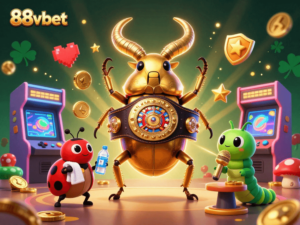 Embrace thrilling moments with 88vbet's dynamic gaming scene featuring vibrant elements and characters.