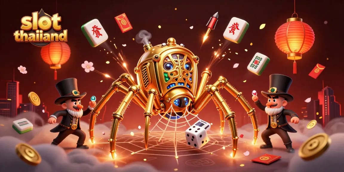Experience thrilling gameplay with slot thailand, featuring vibrant 3D elements like steampunk characters and lucky symbols.