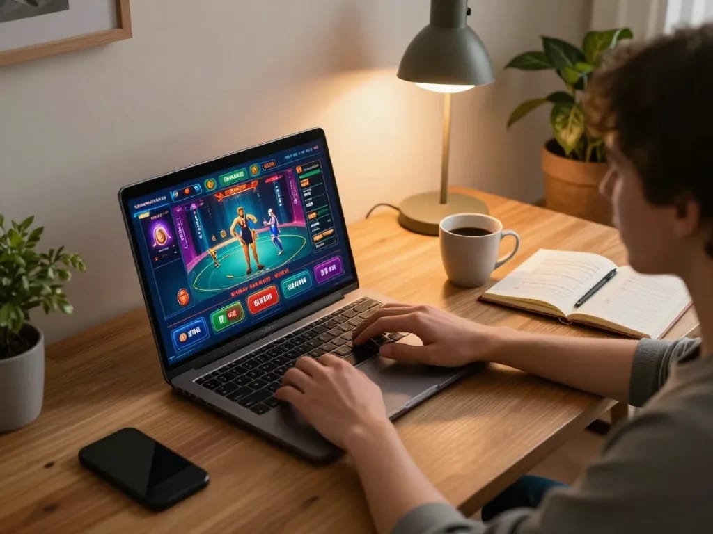 Experience 88aa đăng nhập from the comfort of home with an inviting online gaming setup.