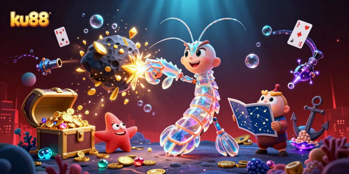 Engage with ku88's dynamic casino world featuring vibrant underwater treasures and thrilling games.