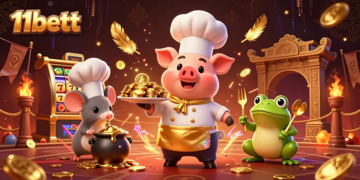 Experience the thrill of winning with 11bett in this engaging casino scene featuring vibrant characters.