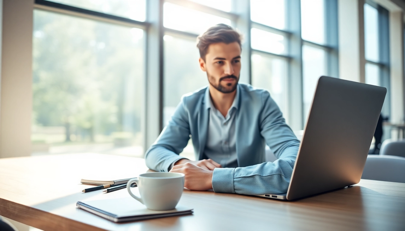 Submit eta application uk in a modern workspace with a professional focus.