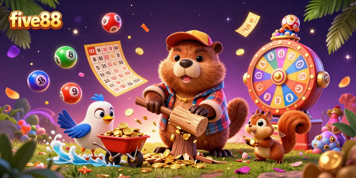Experience the vibrant five88 casino world with animated characters and colorful gaming elements.