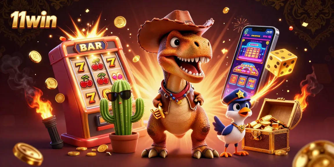 Engage with 11win's thrilling jackpot experience featuring dynamic characters and casino elements.