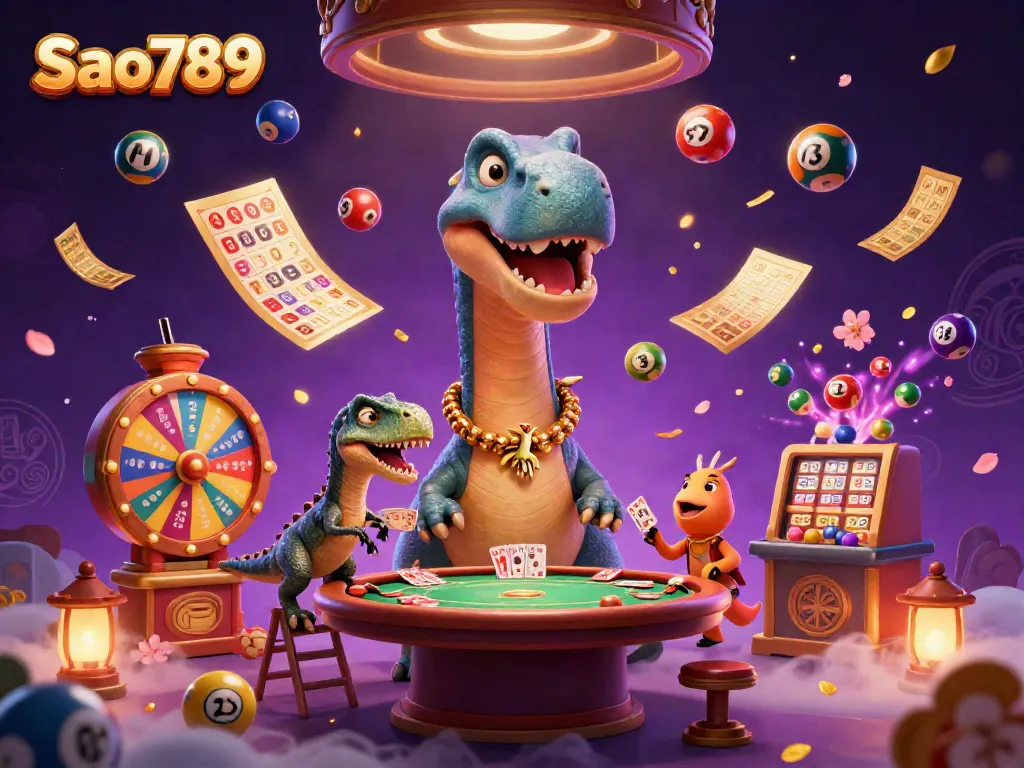 Experience thrilling action at Sao789 with vibrant casino-themed characters and dynamic game elements.