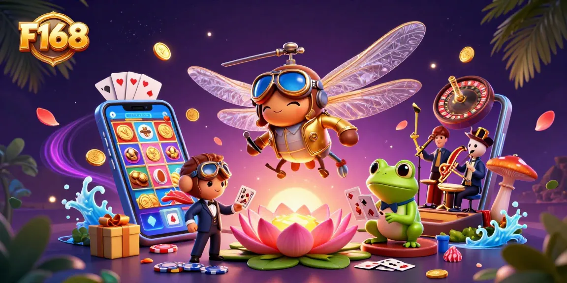 Play exciting casino games like F168 with vibrant characters and dynamic elements.