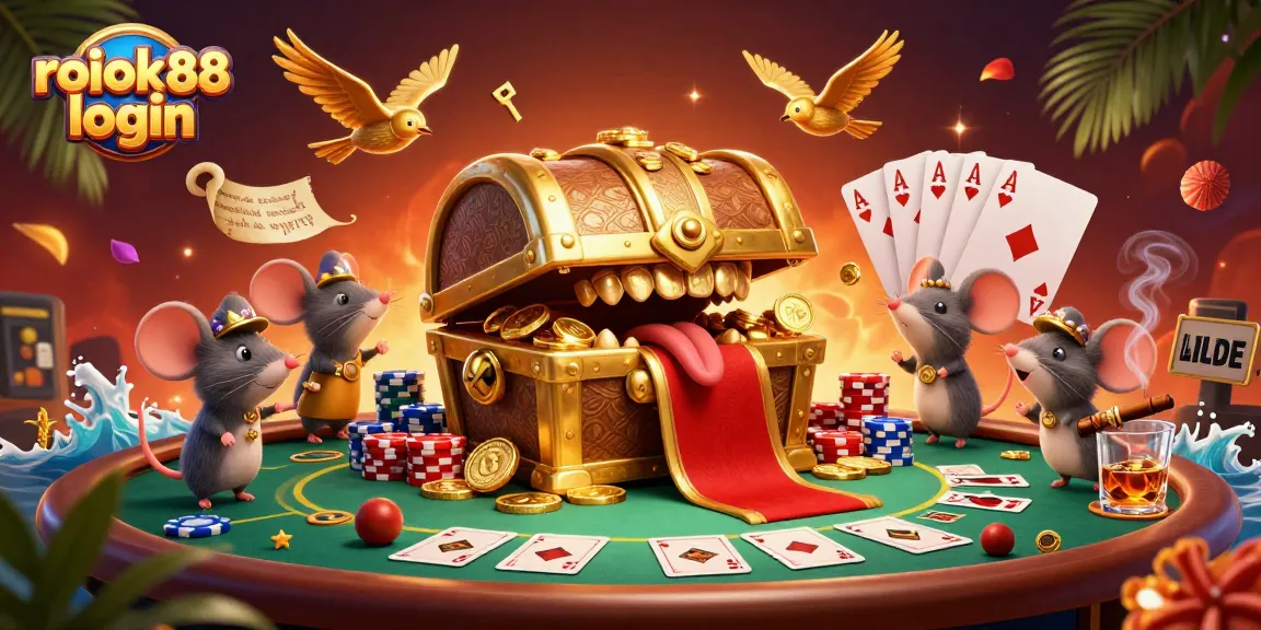 Experience fair play with rokok88 login at a vibrant casino with treasures and exciting gaming elements.