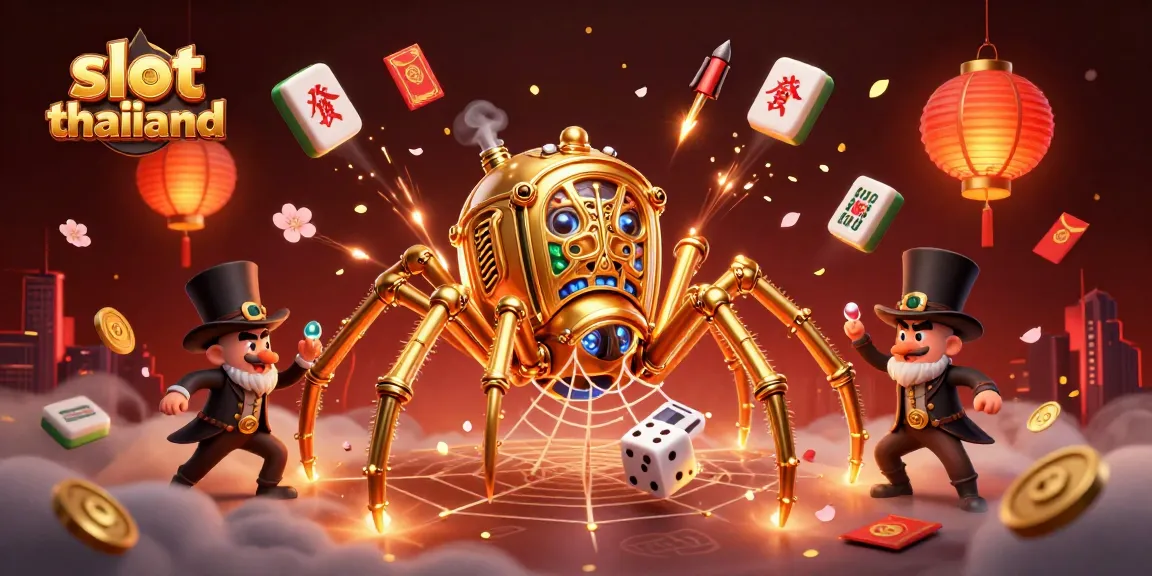 Experience thrilling gameplay with slot thailand, featuring vibrant 3D elements like steampunk characters and lucky symbols.
