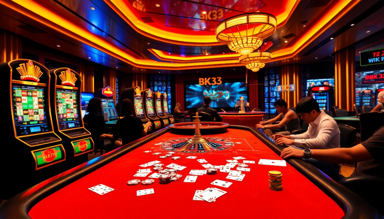 bk33 elevates your online gaming with thrilling slot machines and vibrant poker tables, capturing excitement and luxury.