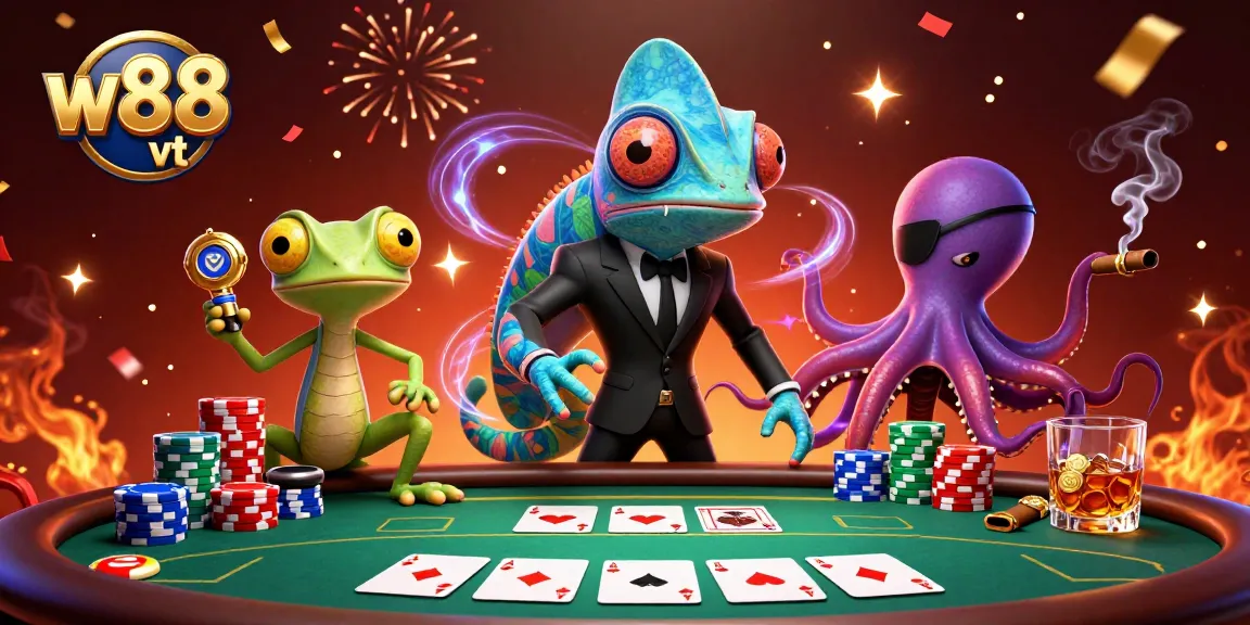 Trải nghiệm cá cược đỉnh cao tại W88 VT với các nhân vật thú vị trong casino.