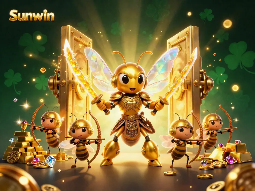 Experience the adventure with Sunwin as a golden hornet samurai fights for treasure in 2026 gaming.