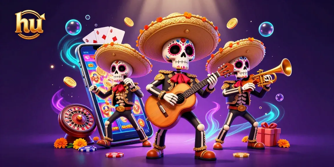 Engage with thrilling slot experiences at hu featuring skeleton mariachi band and dazzling game elements.