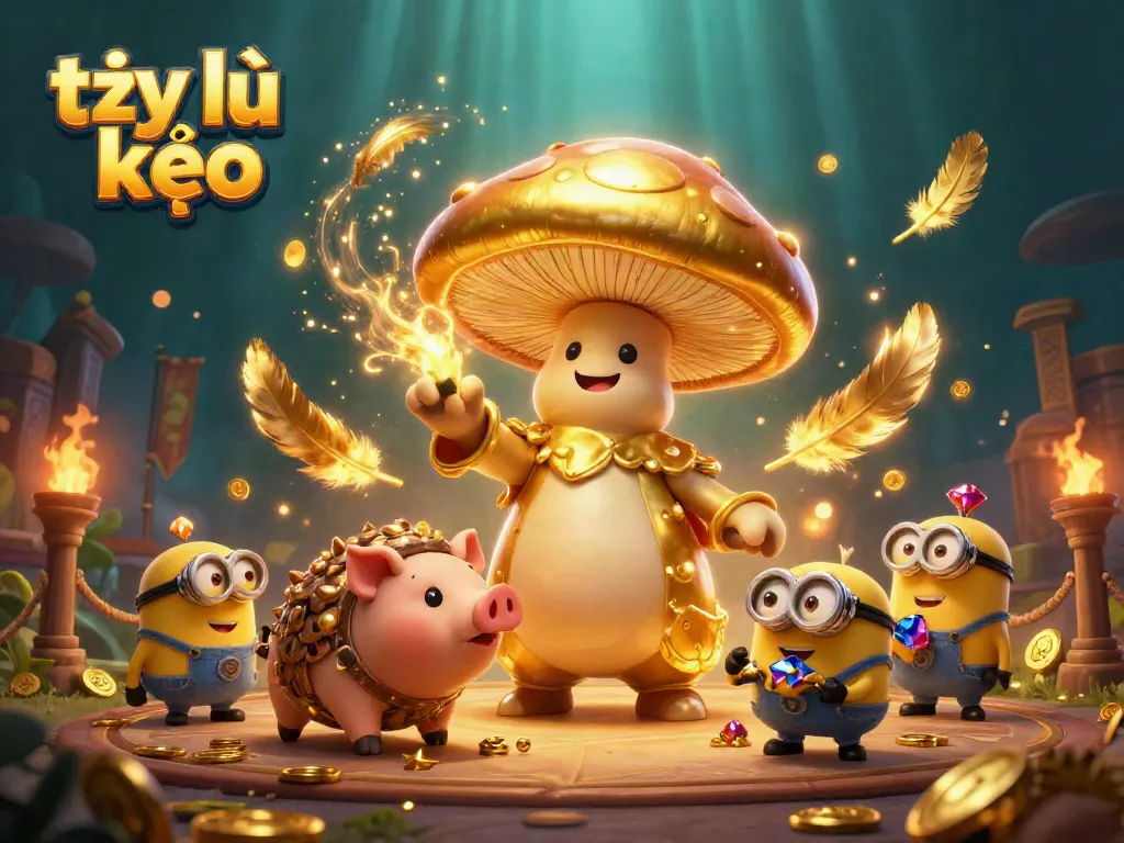 Engage in tỷ lệ kèo action with the golden mushroom wizard and his treasure-hunting friends.