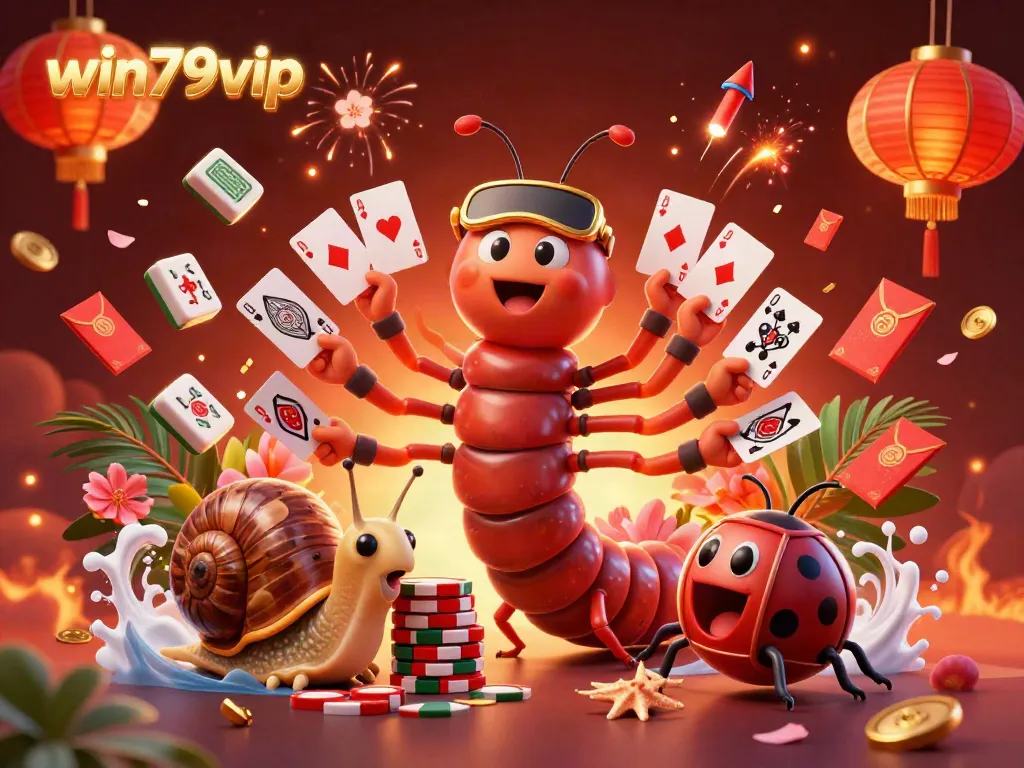Experience thrilling gameplay with win79vip featuring a lively casino scene with vibrant characters and dynamic elements.