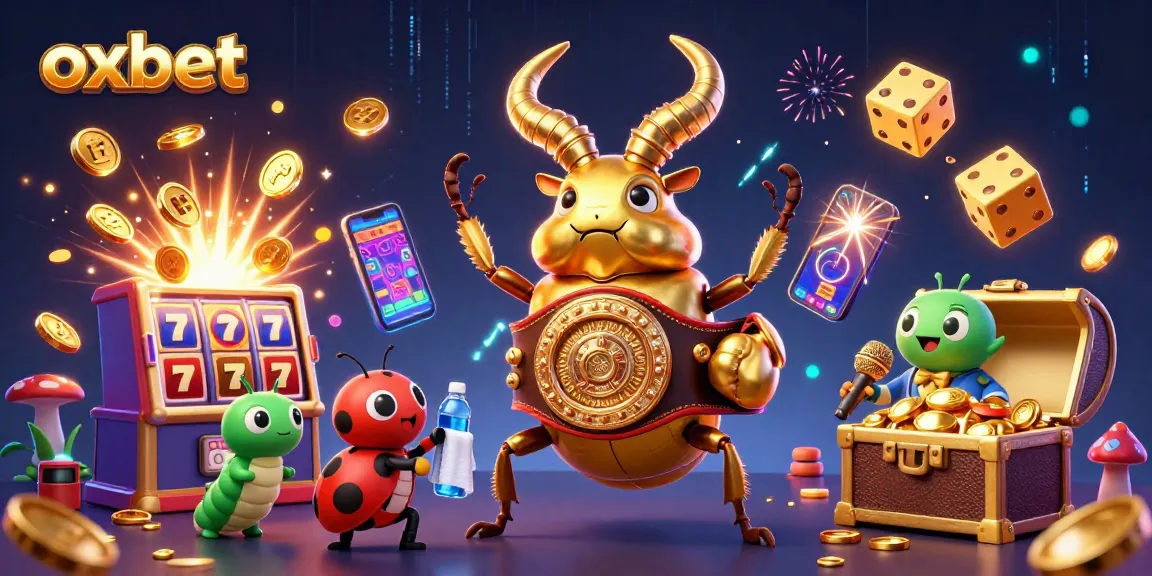 Engage in thrilling gaming with Oxbet’s vibrant 3D casino illustration showcasing high-stakes action and excitement.