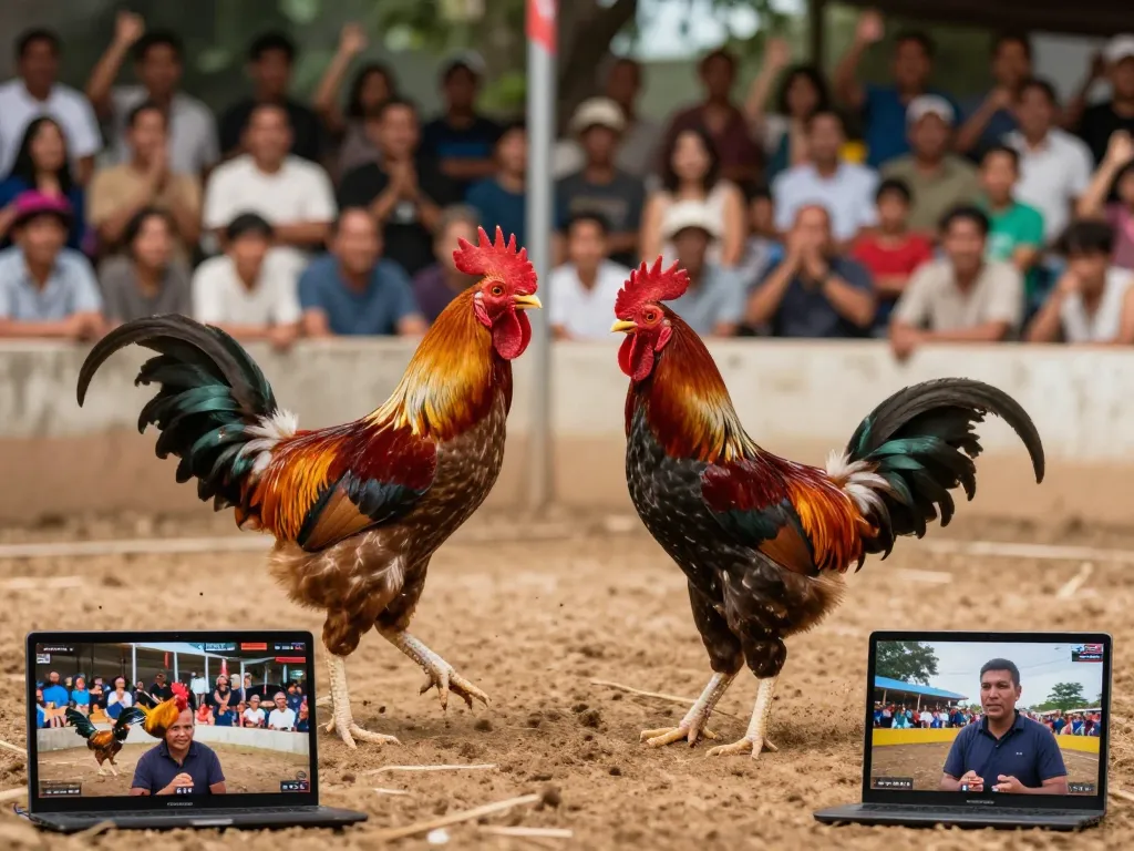 Experience đá gà trực tiếp with high-definition streaming of competitive rooster fights in a vibrant arena setting.