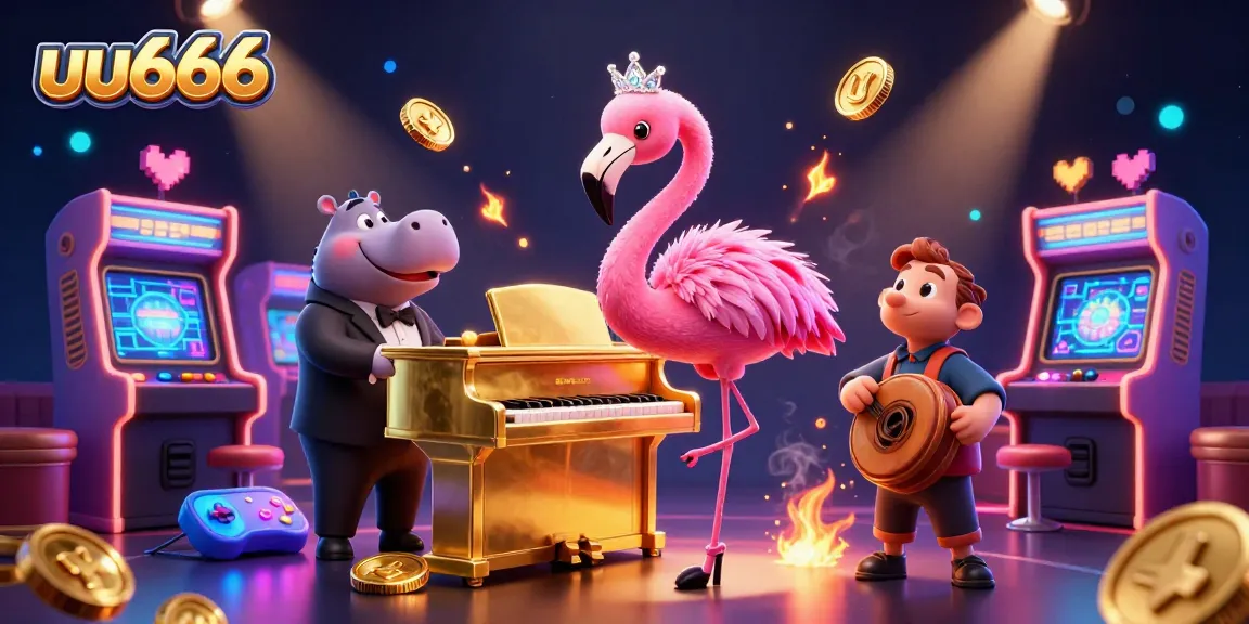 Experience thrilling gameplay at uu666 casino with vibrant 3D cartoon characters and lively gaming elements.