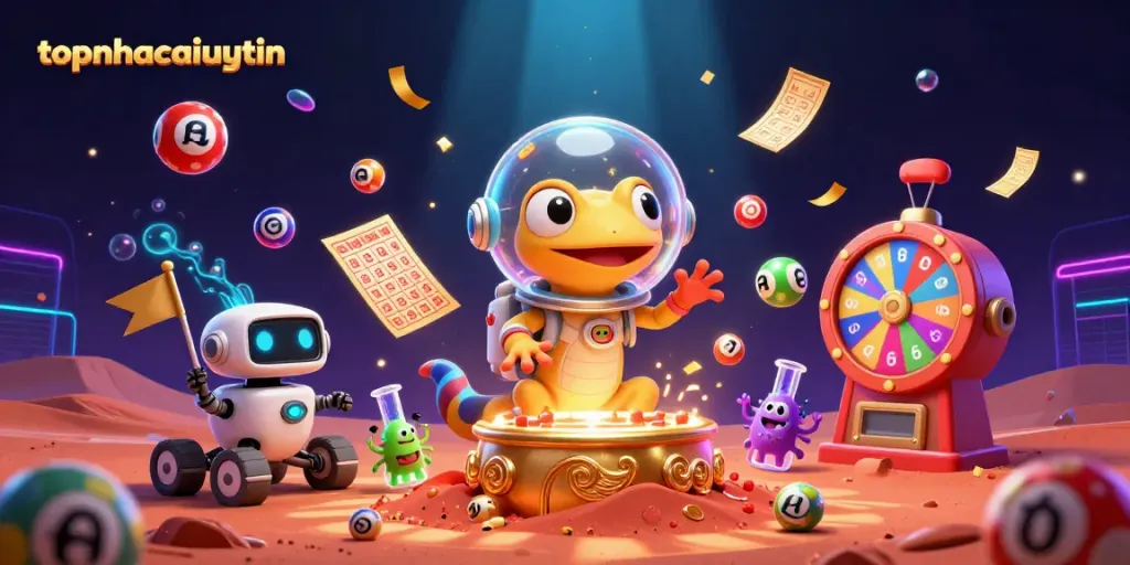 Engage with topnhacaiuytin as a Martian gecko discovers a buried casino amidst dynamic lottery games.