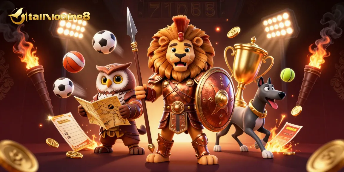 Engage in thrilling betting at taixiuonline8 with vibrant visuals and dynamic characters showcasing casino excitement.