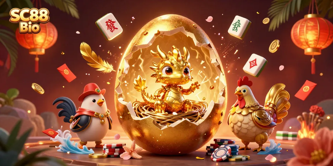 Engage in thrilling gameplay with SC88 Bio featuring a golden dragon and poker chips in vibrant casino setting.