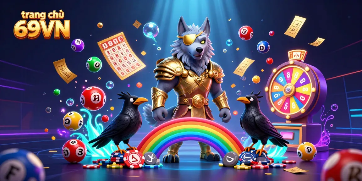 Experience the excitement at trang chủ 69VN with Odin and his ravens amidst vibrant casino elements.