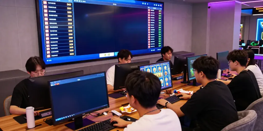 Exciting online gaming session at Bro138 with players engaged in slot games and live jackpot leaderboard.