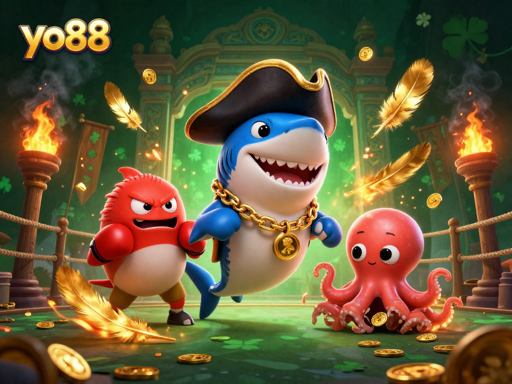 Engage in thrilling adventures at yo88 with our animated pirate shark and friends!