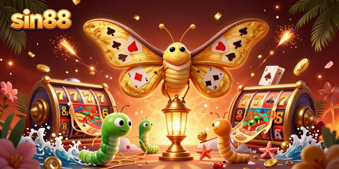 Engage with sin88's exhilarating gaming atmosphere featuring vibrant slot scenes and dynamic characters.