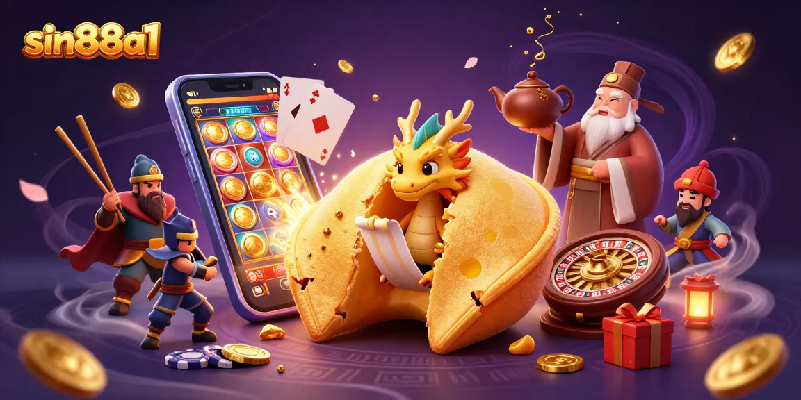 Experience fun and fortune with sin88a1 in this vibrant 3D casino scene full of games and excitement.