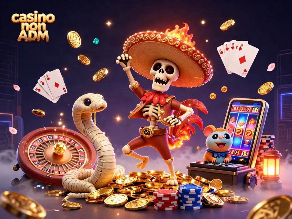 Gioca nei migliori casino non ADM con un'immagine di festoso scheletro mariachi e divertenti elementi di gioco.