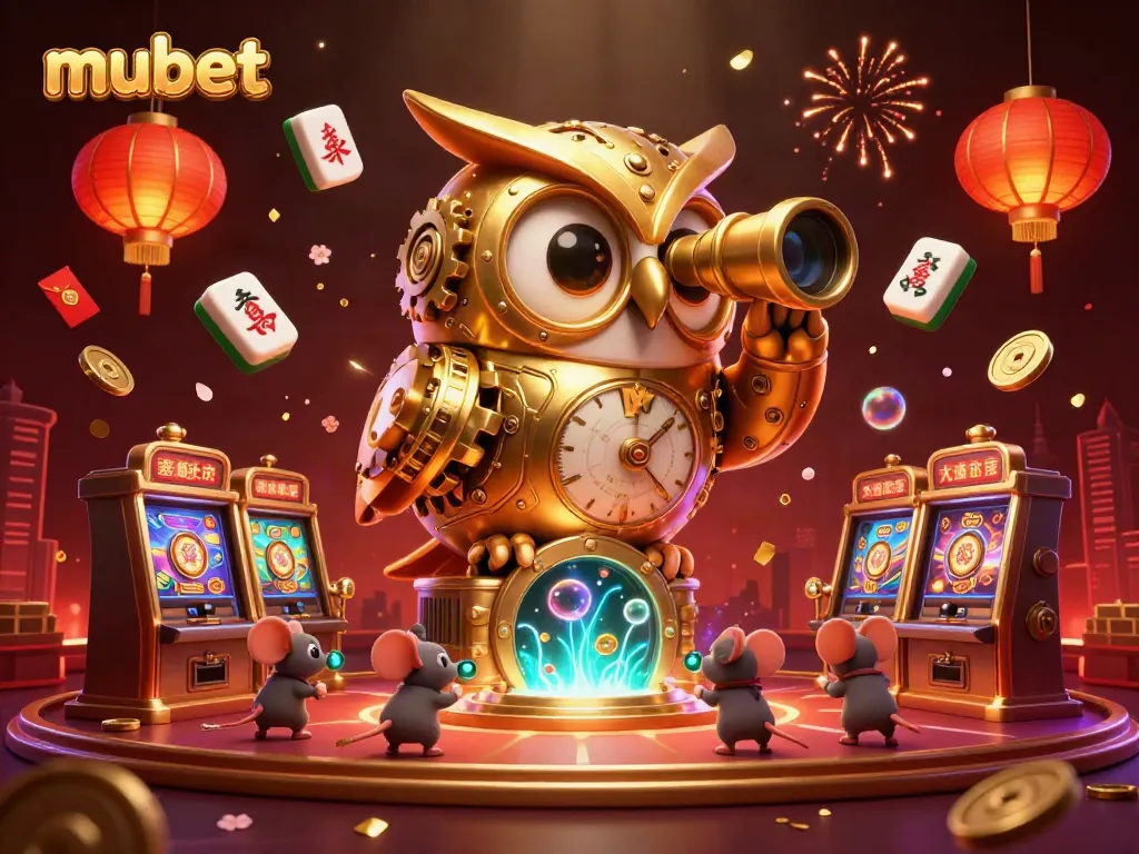 Experience thrilling gaming at mubet with a vibrant casino atmosphere filled with excitement and unique characters.