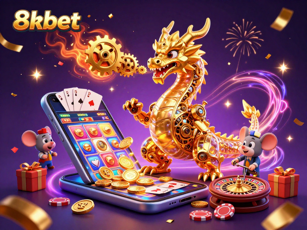 Experience thrilling excitement at 8xbet with a golden dragon and dynamic casino elements.