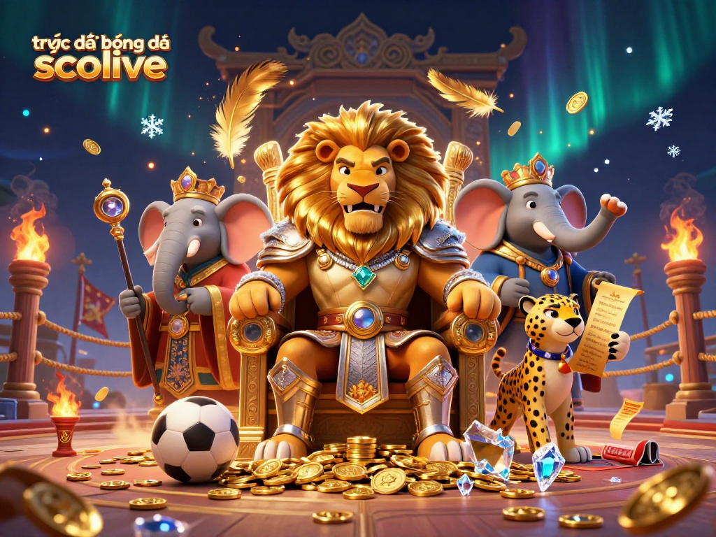 Engage in trực tiếp bóng đá socolive with a vibrant illustration featuring sports elements and dynamic characters.