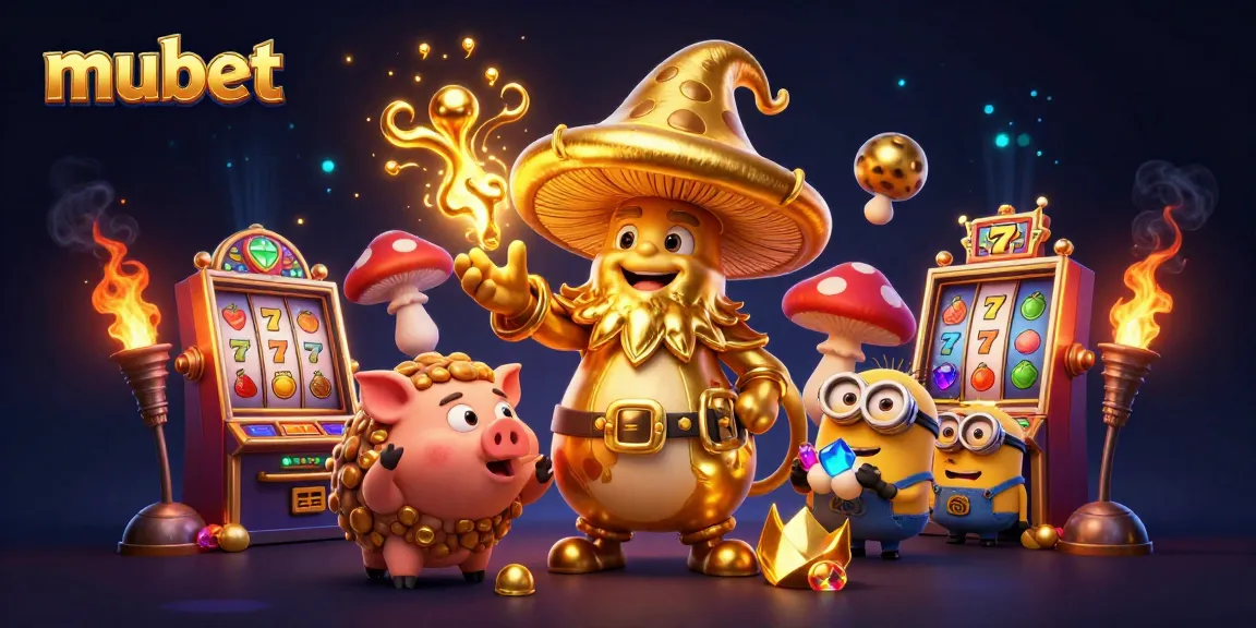Experience winning fun with mubet as a golden mushroom wizard casts treasure spells.