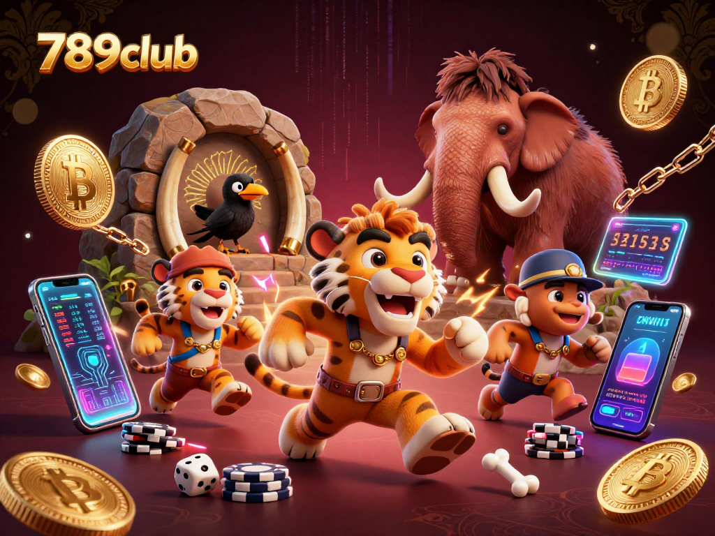 Win big with 789club's exciting casino adventures featuring dynamic 3D characters and neon elements.