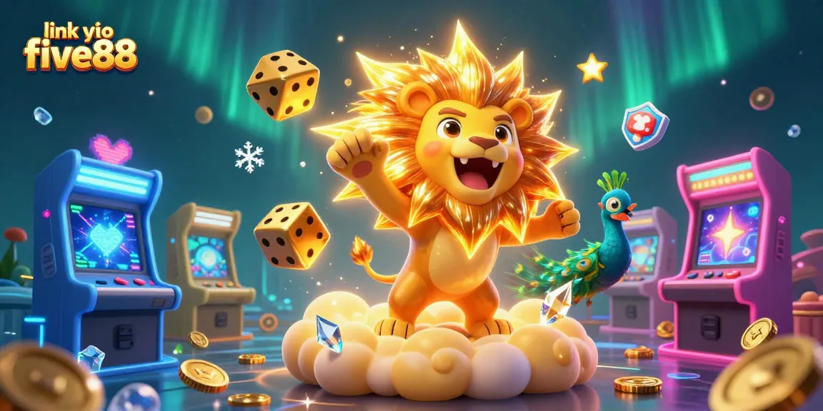 Engage in the vibrant world of gambling with link vào five88 featuring a colorful 3D casino scene.