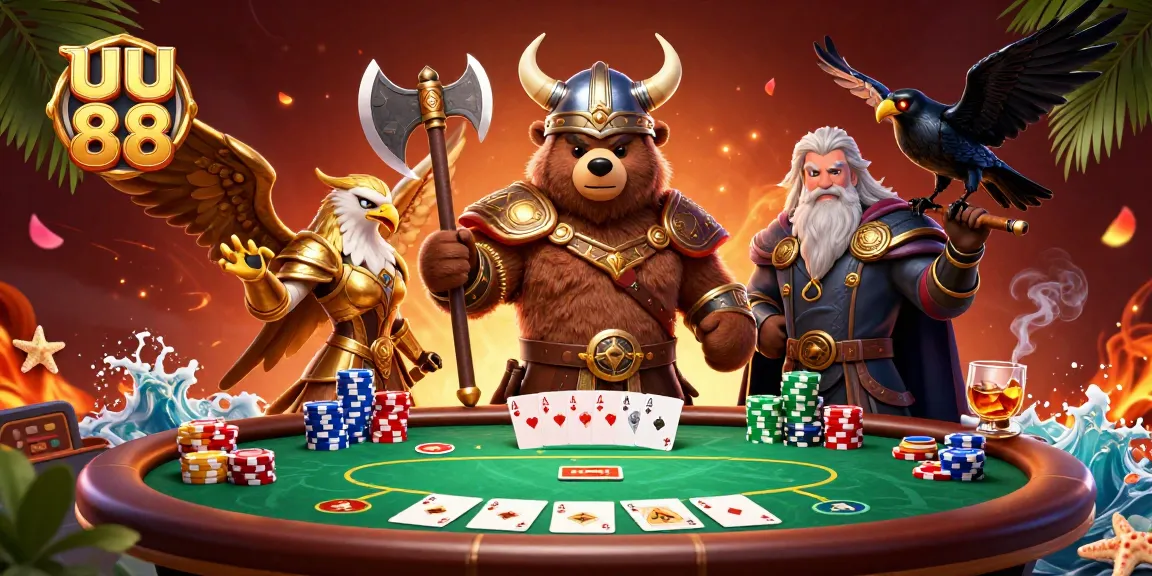 Engage with uu 88 at a vibrant poker scene featuring dynamic characters and rich elements.