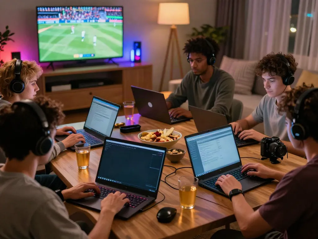 Players engaging with https://net88.broker/ in a vibrant gaming lounge full of excitement.