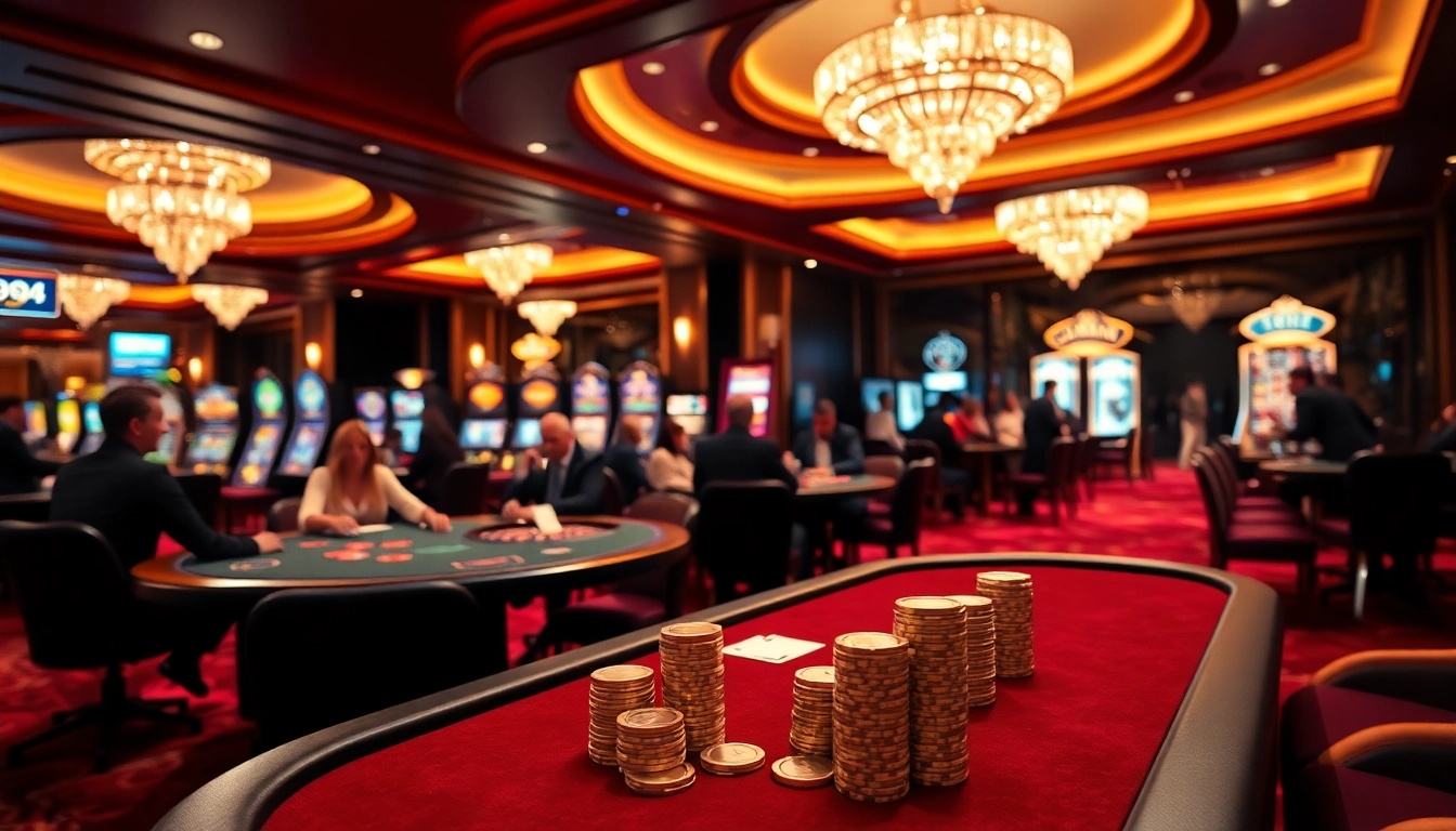 Exciting players engaging in high-stakes poker at 789club's luxurious casino.