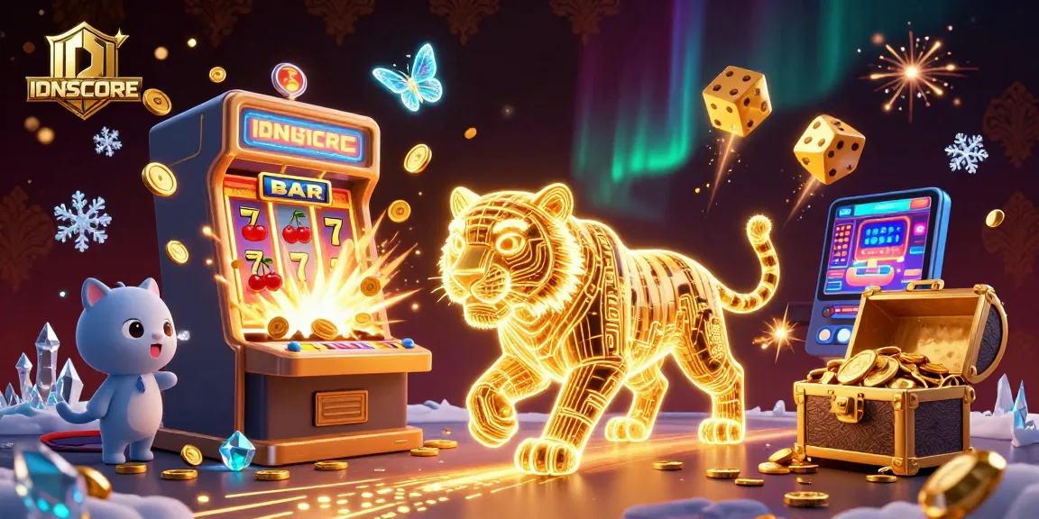 IDNSCORE ignites excitement in the digital casino landscape with vibrant slot and game elements.