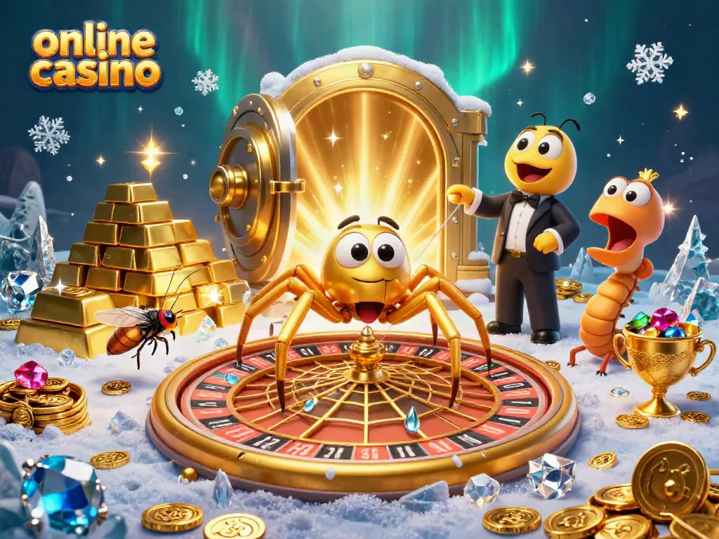 Gira la ruleta en un emocionante casino en línea con un grupo de personajes animados en acción.