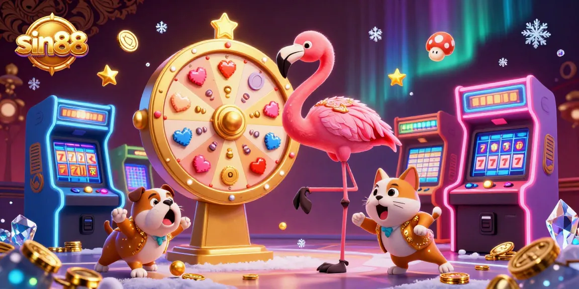 Engage with sin88 as a dynamic 3D casino scene unfolds featuring exciting prizes and vibrant gameplay.