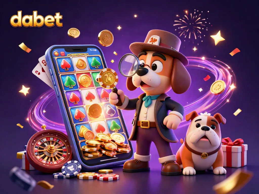 Spin to win with dabet's thrilling casino adventure featuring a detective duo exploring poker clues!