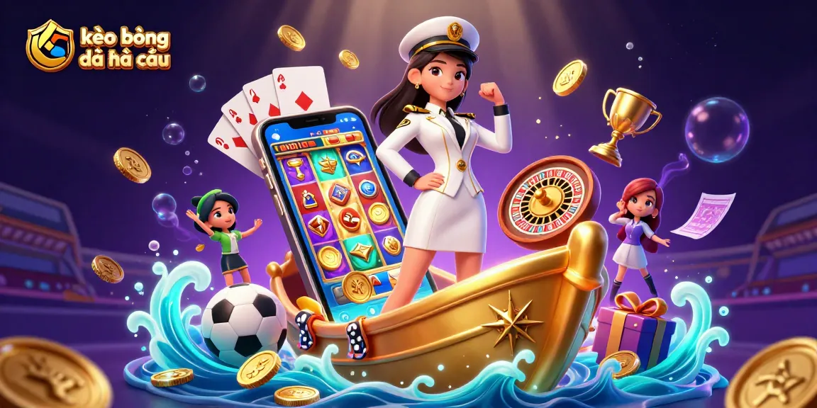 Bet on exciting kèo bóng đá nhà cái with this immersive 3D casino scene showcasing sports betting elements.