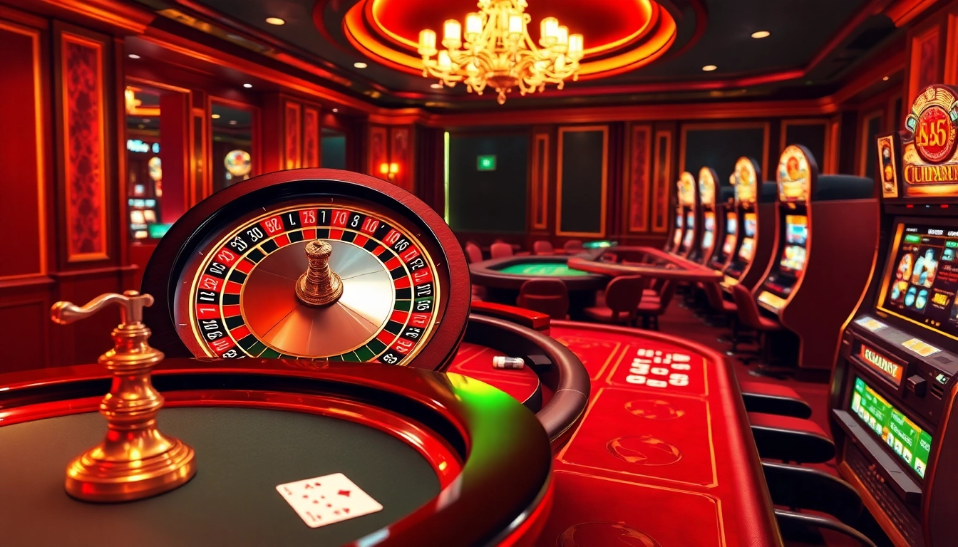 Experience the thrill of betting at Trang Chủ OKFUN with vibrant casino elements and exciting games.