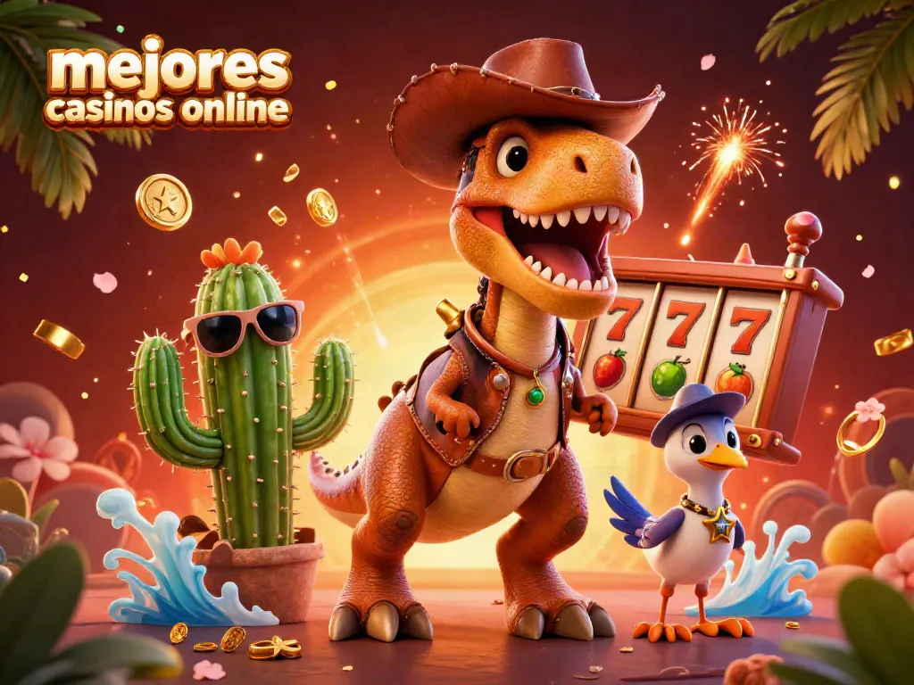 Revive la emoción de los mejores casinos online con este colorido y vibrante arte digital.