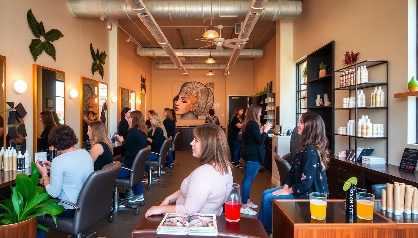 Experience vibrant hair transformations at hair salons San Diego, showcasing skilled stylists in action.