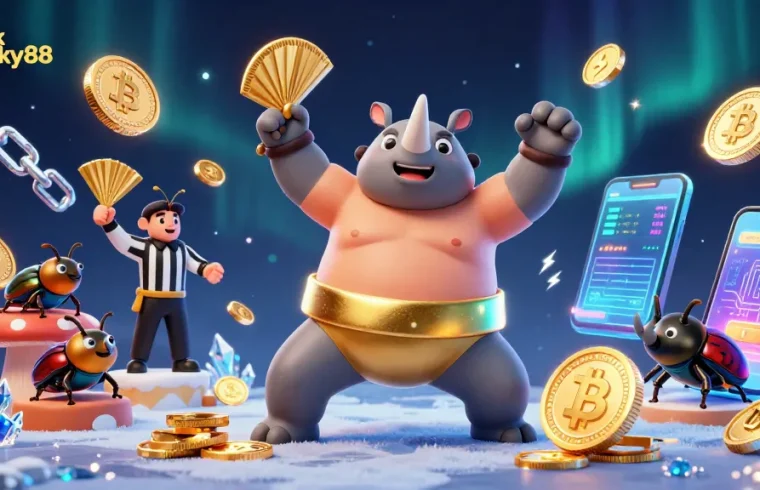 Experience thrilling action with link lucky88 as a cartoon beetle champion stomps for gold in 3D.